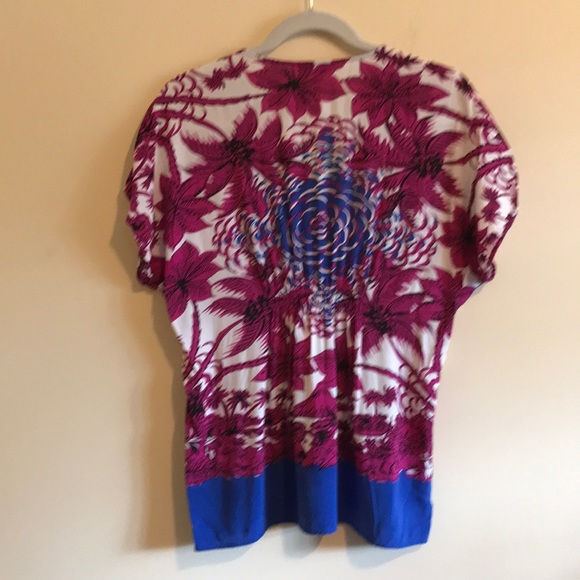 EUC CAbi Hot Pink and Blue Top - Picture 2 of 6